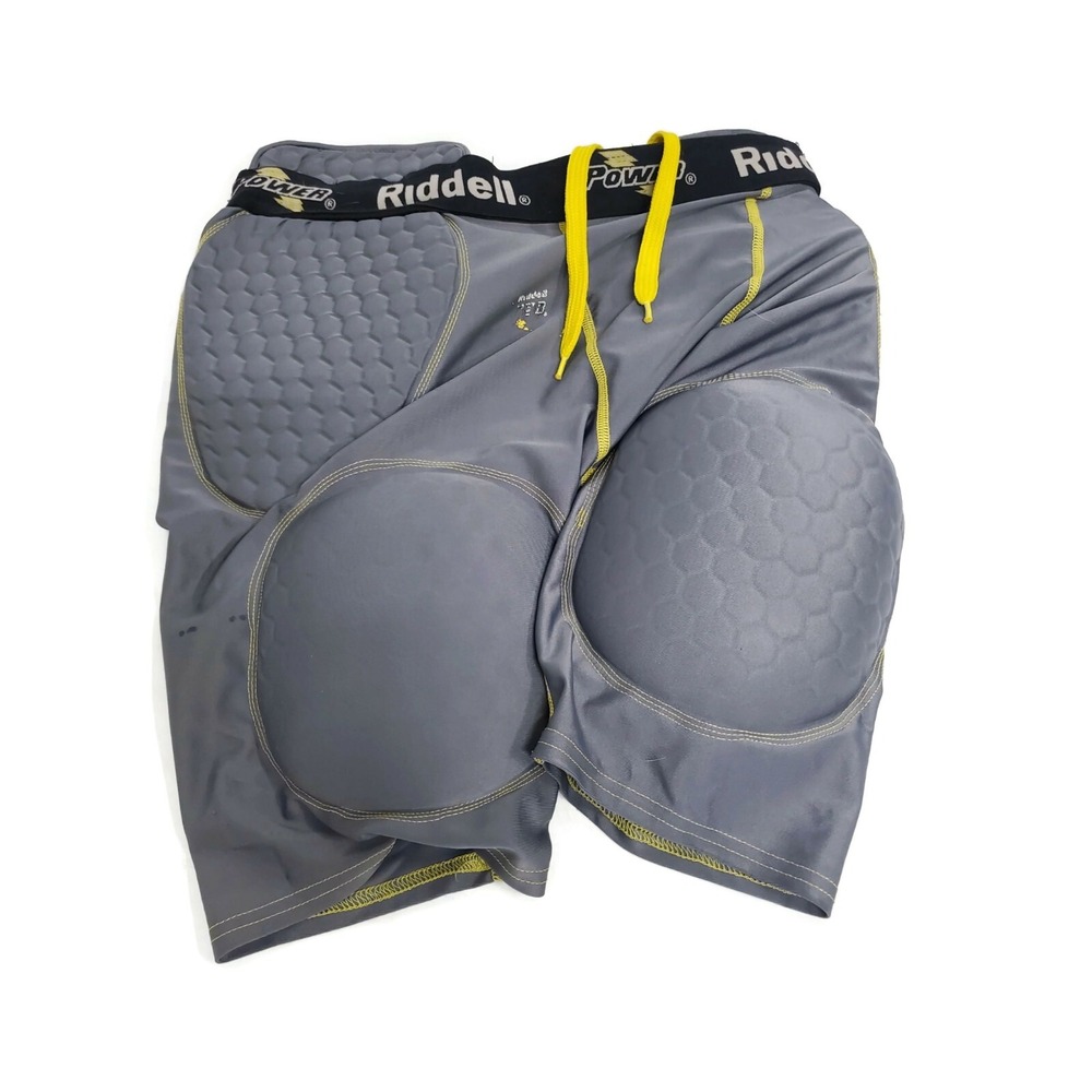 Riddell Power Padded Football Girdle Mens Large Gray Compression Shorts 3002723